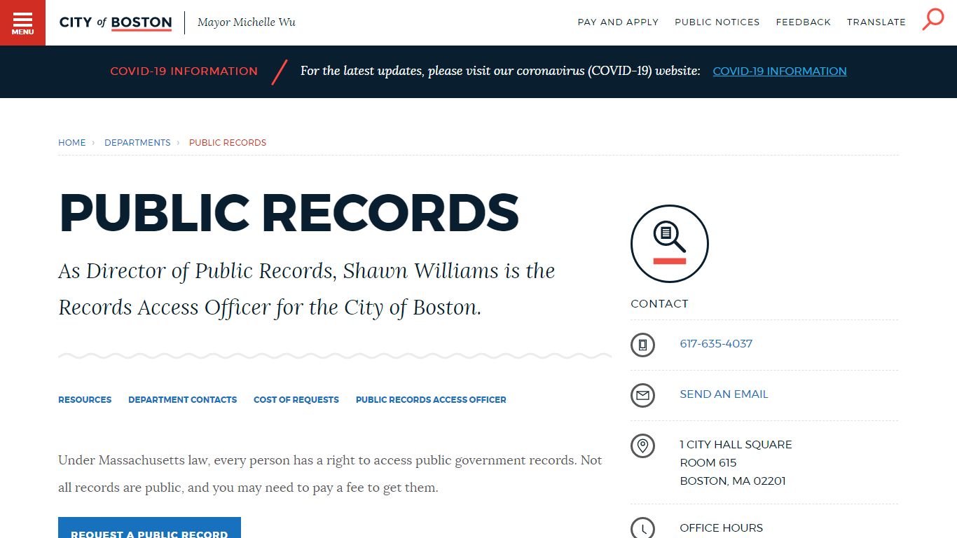 Public Records - Boston.gov