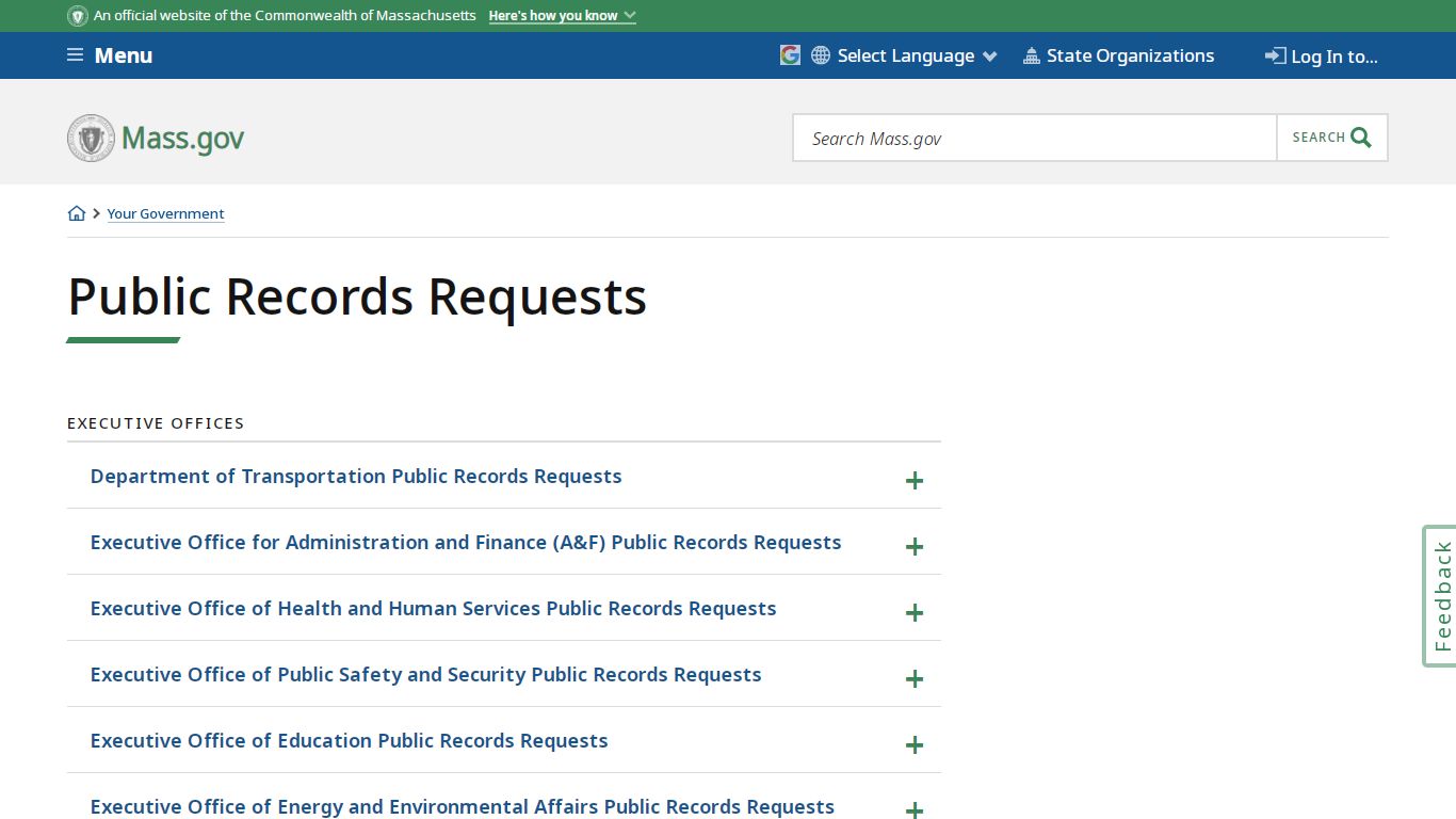 Public Records Requests - Mass.gov